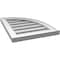 Ekena Millwork Quarter Round Top Right Surface Mount PVC Gable Vent w/ 2"W x 2"P Brickmould Sill Frame, 16"W x 22"H GVPQR16X2203SF - alternate 2